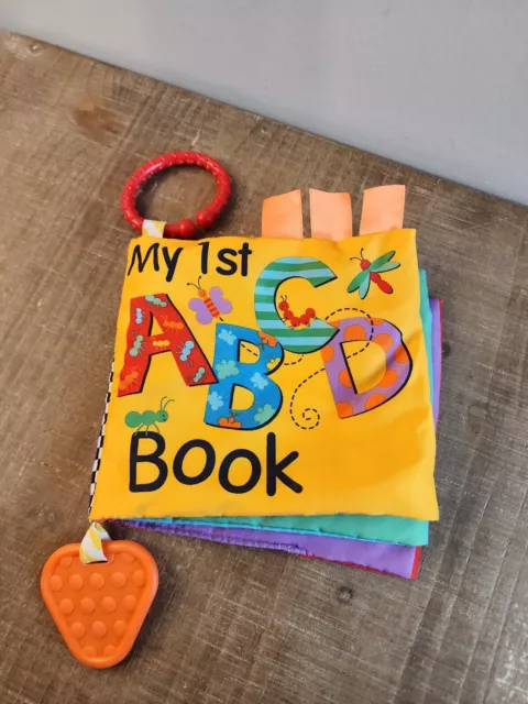 Baby's 1st Teething Book My 1st  ABCD Book Plush Crinkle Toy by Cribmates