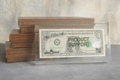 Crisp Uncirculated 1999 One Dollar Bill in LUCITE ADVERTISING PAPERWEIGHT