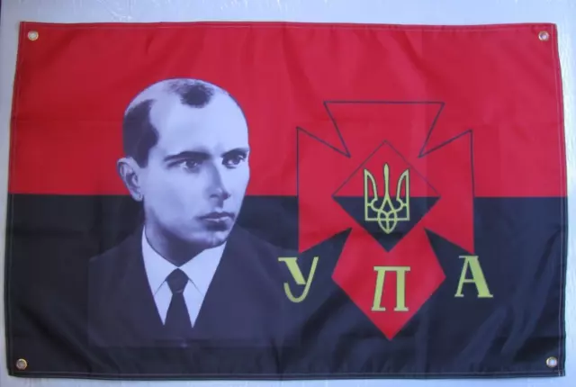 Ukraine flag S.Bandera Ukrainian banner