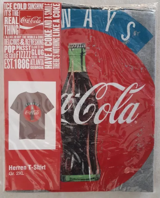 Coca Cola T-Shirt ALWAYS COCA COLA Gr. XXL (2XL) Grau / Neu