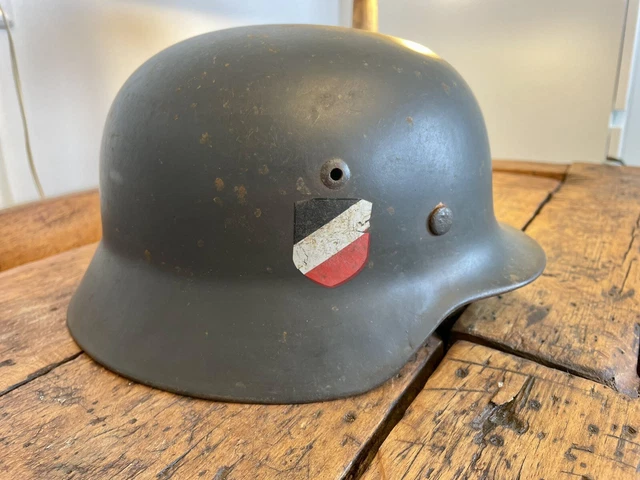 Stahlhelm Kriegsmarine mit 2 Emblemen 3