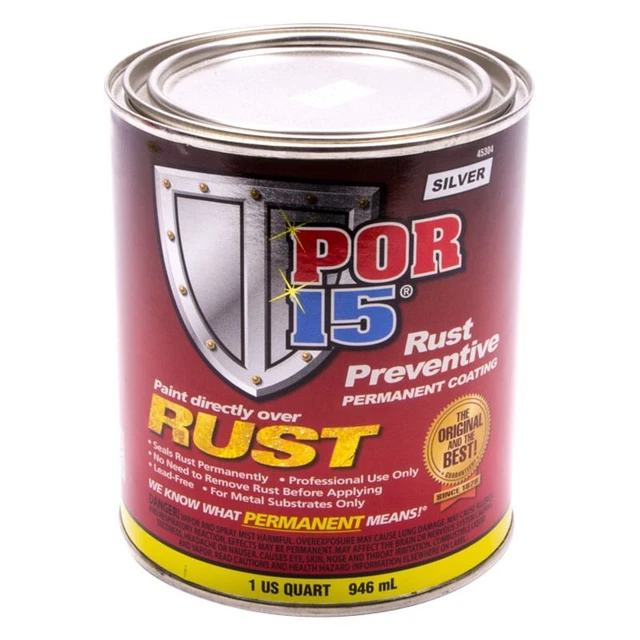 POR-15 45304 1 qt Silver Spray-On Rust Preventive Coating