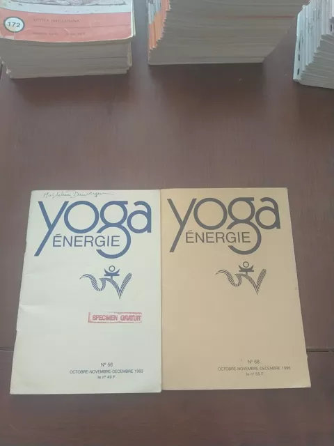 Lot De 2 Anciens numéros de la revue Yoga Énergie Années 1993 1996 Liv. Offerte