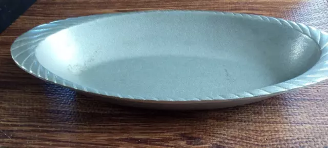 Wilton Armetale 14” Oval Au Gratin Bowl Serving Dish Patio Rope Pattern