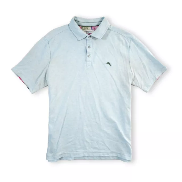 TOMMY BAHAMA MEN'S Polo Shirt IslandZone Short Sleeve Light Blue Size ...