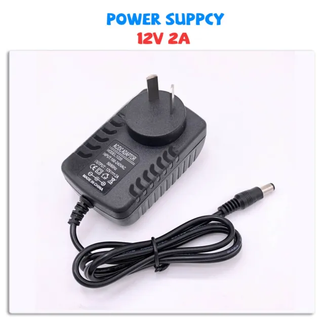 AC/DC Adapter 12V 2A Power Supply Charger Plug Adapter for LED Strip Light CCTV