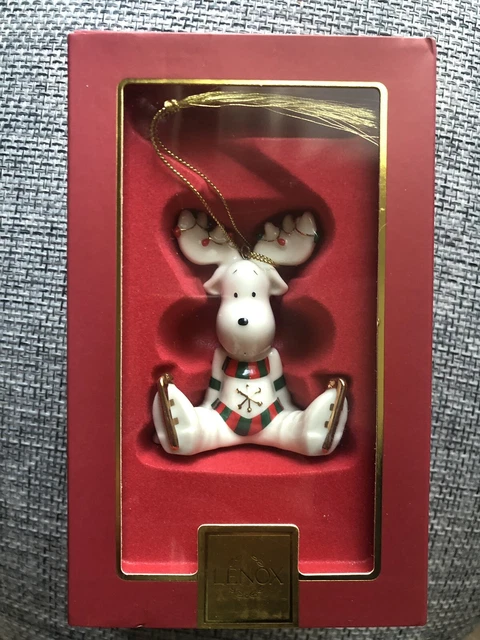 Lenox China Moosecapades Holiday Moose Ornament Christmas