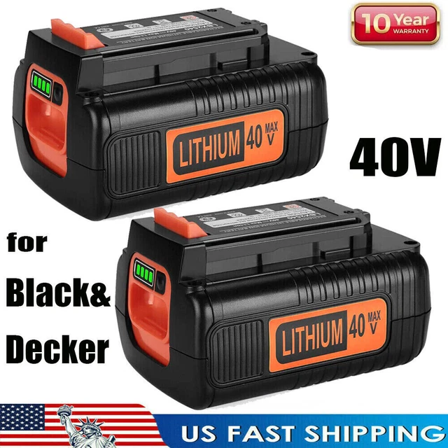 2x 4.0Ah For Black & Decker 40 Volt MAX Battery LBXR36 LBX2040 LHT2436 LSW36