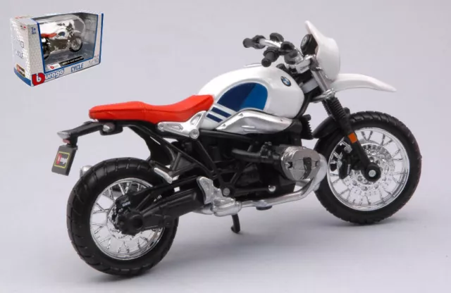 Miniature Moto auto 1:18 Burago BMW R Nine T Urban GS diecast Moteur Bike