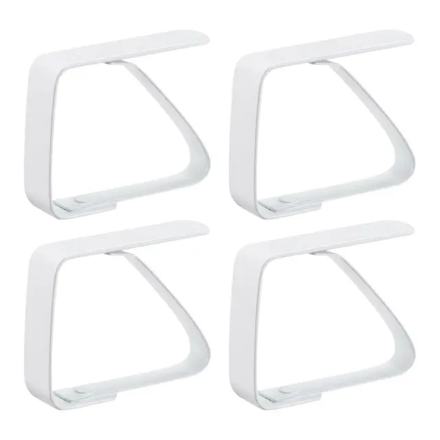Tablecloth Clips 50mm x 40mm 420 Stainless Steel Table Cloth Holder White 12 Pcs