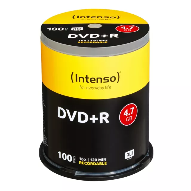 Intenso 4111156 DVD vierge 4,7 Go DVD+R 100 pièce(s)