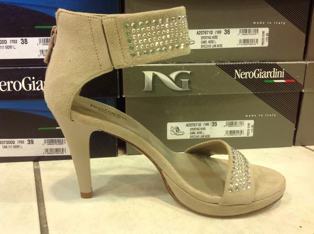 Sandales Femmes NeroGiardini Ligne Élégant en Daim et Cuir P207571de Offre