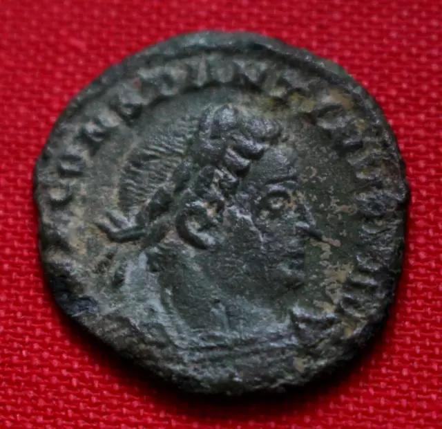 Rare Constantine I Follis London Genuine Roman Coin