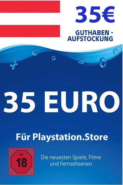 35€ PSN AT Card - 35 Euro Playstation Network Guthaben Digital Code - Österreich
