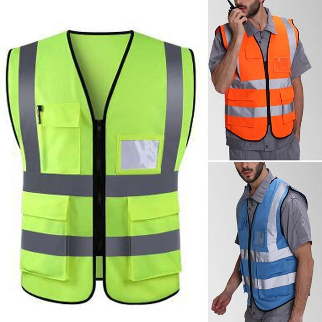 Gilet réfléchissant de sécurité femme homme construction circulation haut vi