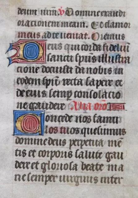 Mittelalterliches Lateinischen Stundenbuch,Handschrift Auf Pergament,Um 1460,(B)