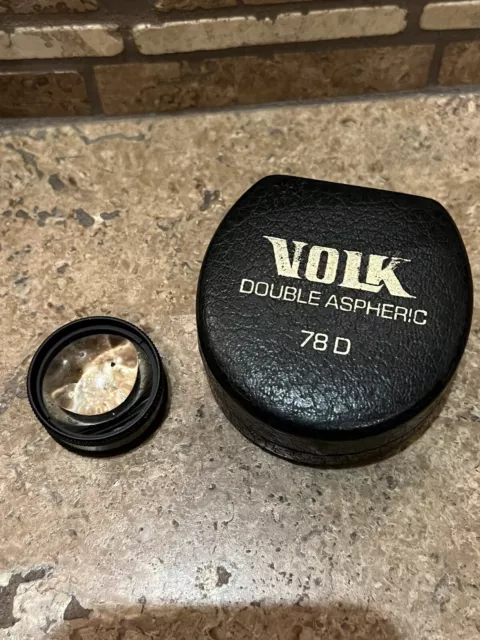 Volk Double Aspheric 78D Ophthalmic Fundus Lens & Case Ophthalmology Optometry