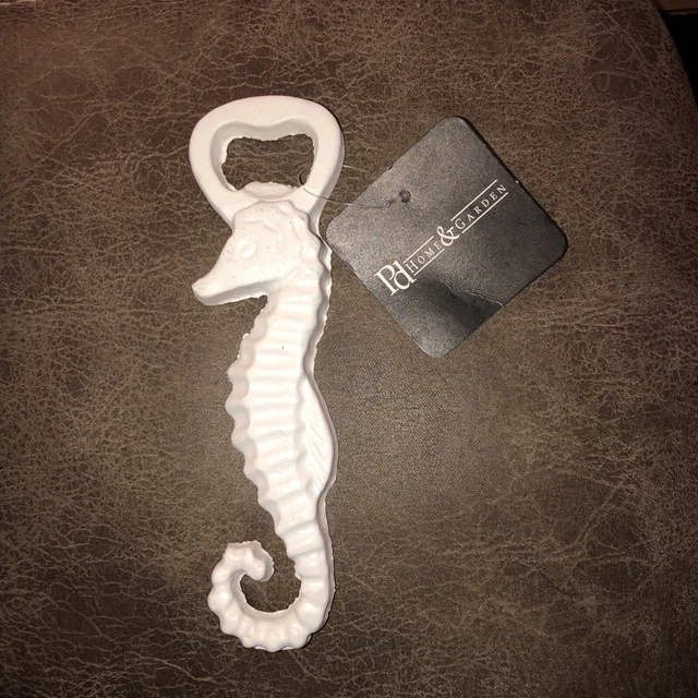 CAST IRON Seahorse Bottle Opener - Handheld