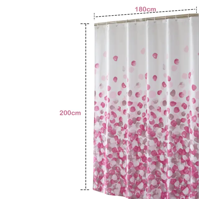 Extra Long Shower Curtain Waterproof Polyester Fabric Bathroom Shower Curtains 3