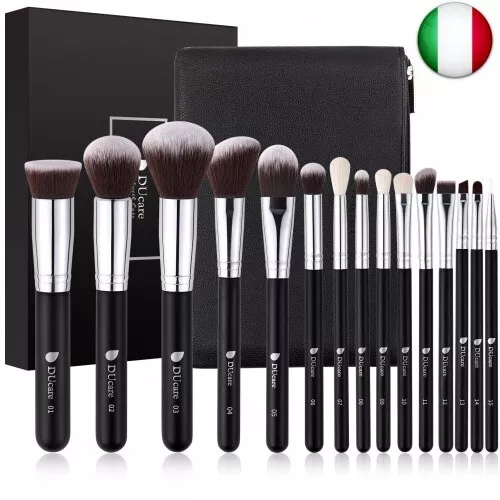 DUcare Pennelli Make Up Set 15Pcs Pennelli Trucco Professionali Set di pennelli