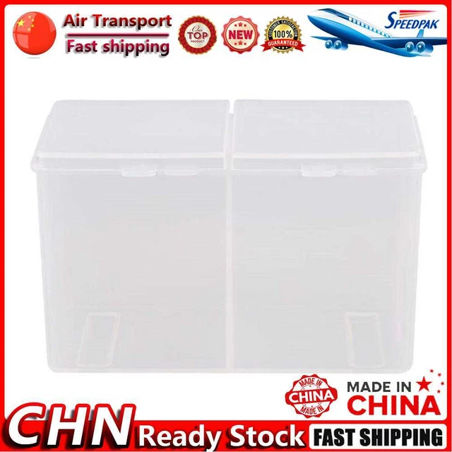 Cleaning Cotton Storage Box Swab Pad Nail Art Compartment Container (White) Fr