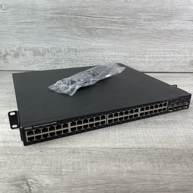Dell PowerConnect 6248P 48-Port PoE Gigabit Ethernet Switch w/ Power Cable