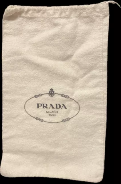 PRADA MILANO DAL 1913  Authentic Flannel Small Dust Bag w/Drawstring 13.25x8.25