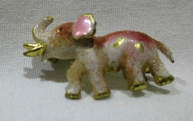 Elephant Trunk Up Small 1.0" Scarf Lapel Brooch/Pin Vintage