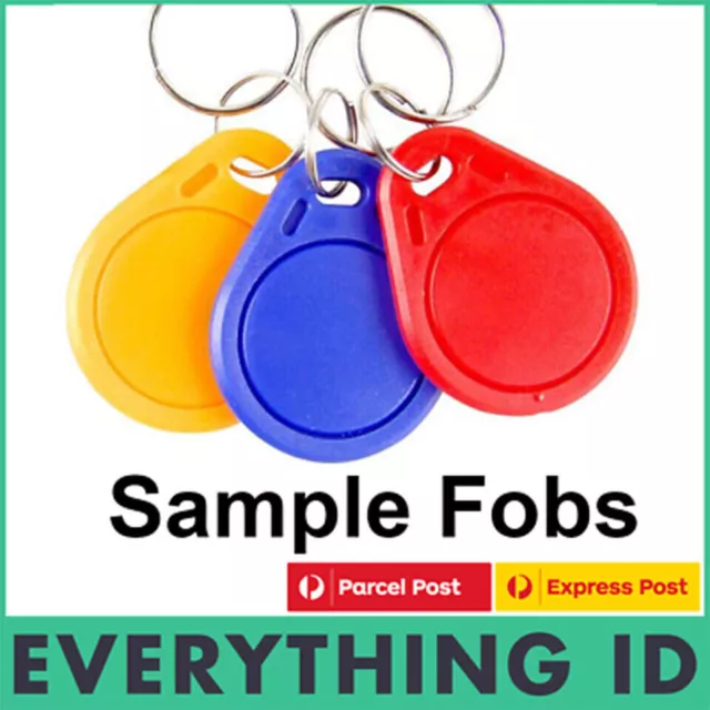 SAMPLE PACK POPULAR FORMATS KEY TAG FOB CARD RFID NFC KEYFOB 125KHz 13.56MHz
