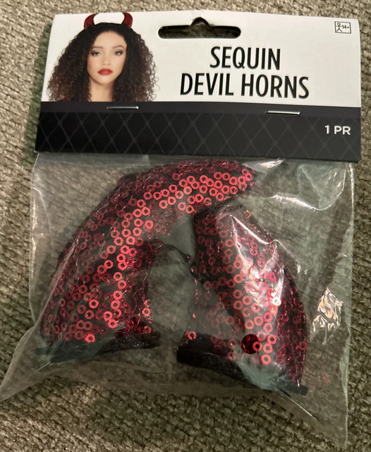 Sequin Devil Horn Costume Accessory Adult Halloween