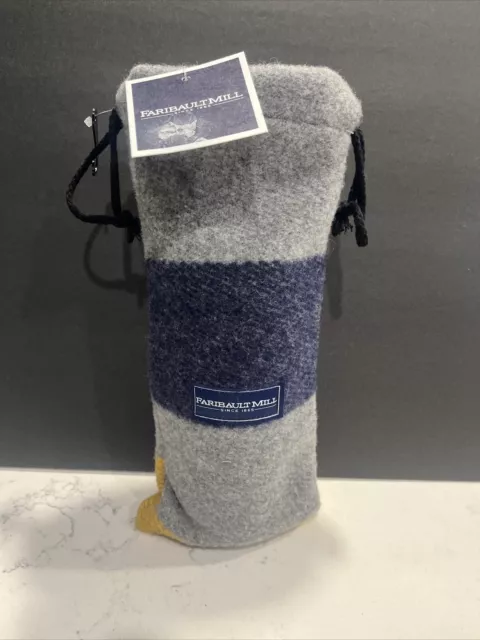 Faribo Faribault Mill  Blanket Wine Bag NWT