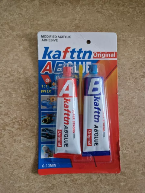 Kafttn AB Glue Super Strong 2 Komponenten Industriekleber Epoxidharz 80g Neu