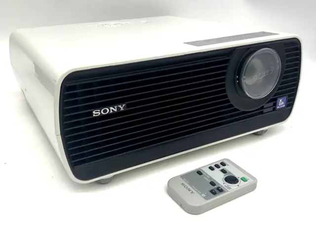 Sony VPL-EX100 LCD Projector White - Tested & Working - Remote Included