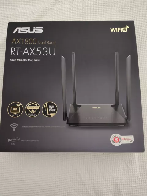 ASUS RT-AX53U AX1800 Dual Band WiFi 6 Router - Black
