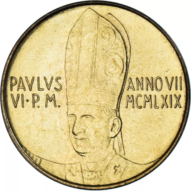 [#1180879] Münze, Vatikanstadt, Paul VI, 20 Lire, 1969, Roma, UNZ, Aluminum-Bron