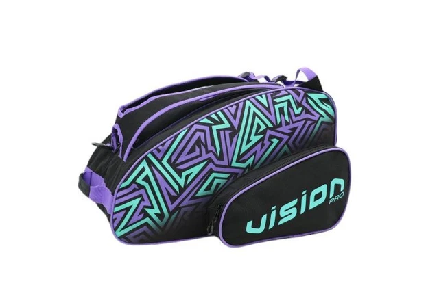 Zaino Portaracchette Beach Tennis Quicksand – Compact, Multicolor (Giallo Viola Blu), Tasche Termiche E Per Scarpe