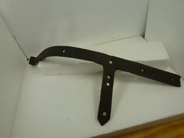 Antique 18th Century Wrought Iron Curved Gate Strap Hinge