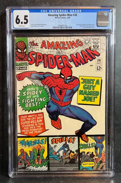 Amazing Spider-Man #38 - CGC 6.5 , FN+ (Marvel 1966) - RARE