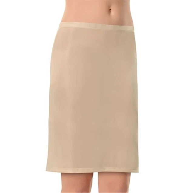 Jupon Femme Andra 683 En Satin - Hauteur Moyenne, Couleurs Noir/nu/soie - Neuf Avec étiquettes