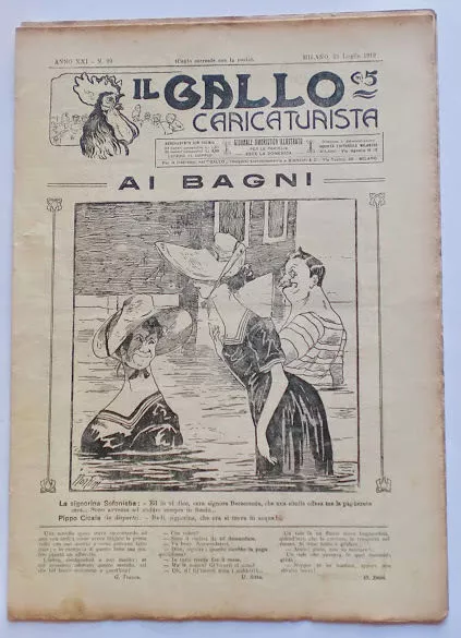 Satira Caricature - Il Gallo Caricaturista - Anno XXI - N° 29 - Luglio 1912