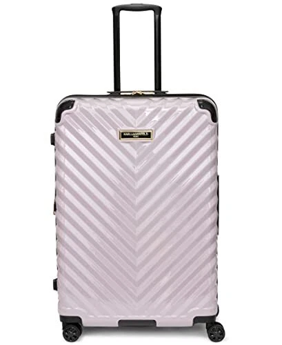 Karl Lagerfeld Paris Women's Suitcase Spinner Wheels Hardside Lilac One Size
