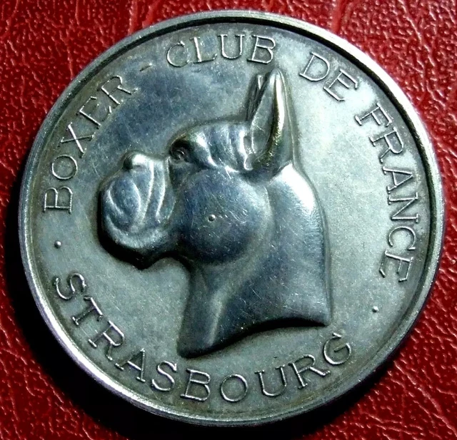 Médaille Boxer Club De France - Strasbourg - Bronze, XXe Siècle - Pièce De Collection