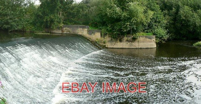 Photo  Weir River Aire Kirkstall Looking Across The Weir From The South Bank Of