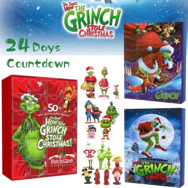 CALENDARIO DELL'AVVENTO GRINCH Natale 24 figure giocattolo regalo