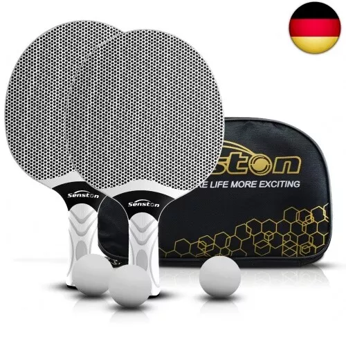 Senston Tischtennisschläger Set, professionelle Tischtennisschläger mit 3 B