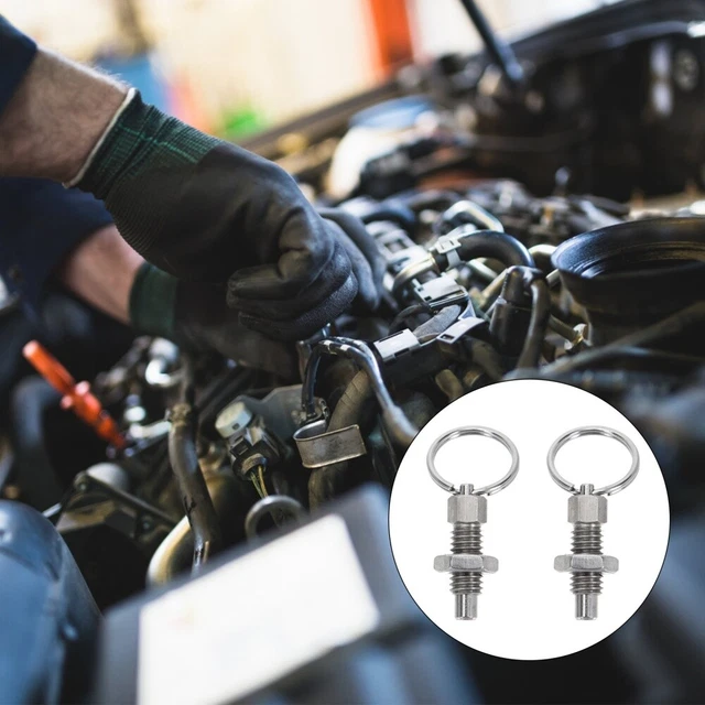 2 Pcs Rostfreier Stahl Zugring Rastbolzen Mit Spannring Federrastung