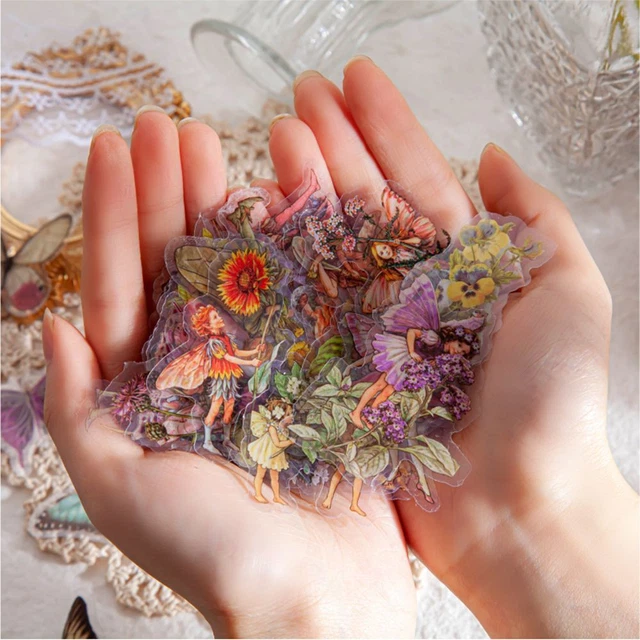DIY Photo Album Journal Flower Fairy Scrapbooking Decorative Sticker Stickers