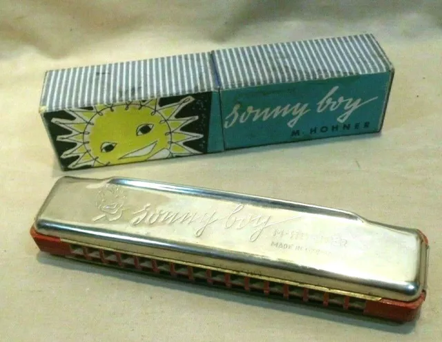 Hohner Mundharmonika Sonny-Boy in OVP Vintage Antik 50er Jahre (2)