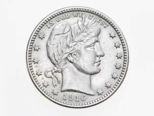 1916-P Barber Silver Quarter Dollar
