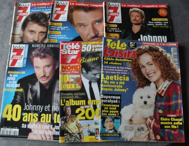 Johnny Hallyday, 6 magazines TV - tele 7 jours / tele star / tele loisirs